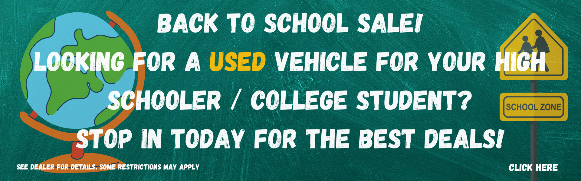 Back To School Sale On Used
